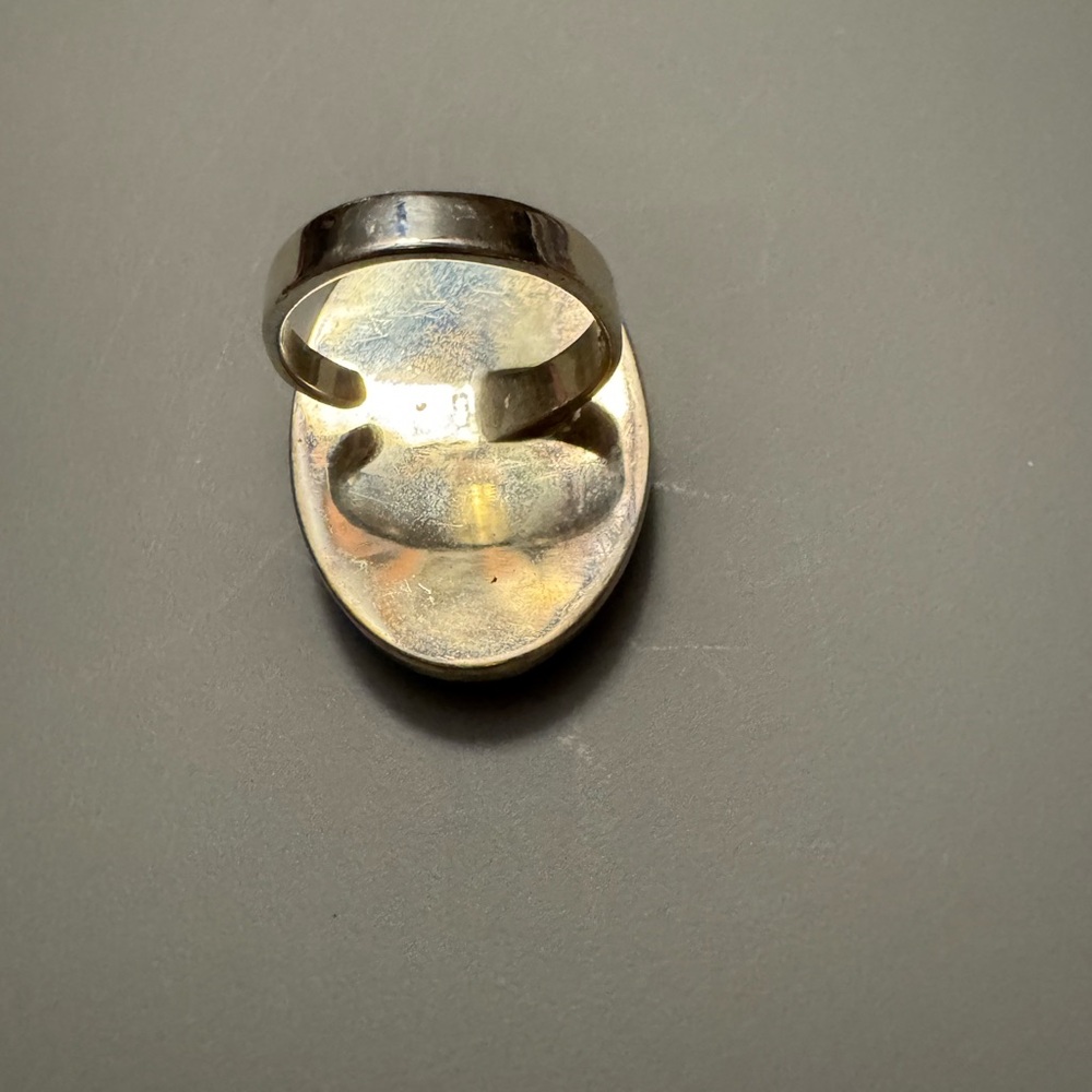 Multicolor Oval Statement Ring Made Of Sterling S… - image 2